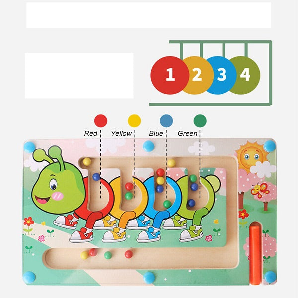 Game Wooden Puzzle Activity Board (Caterpillar)