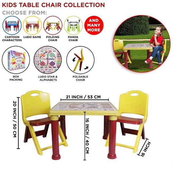 Kids foldable online table and chairs