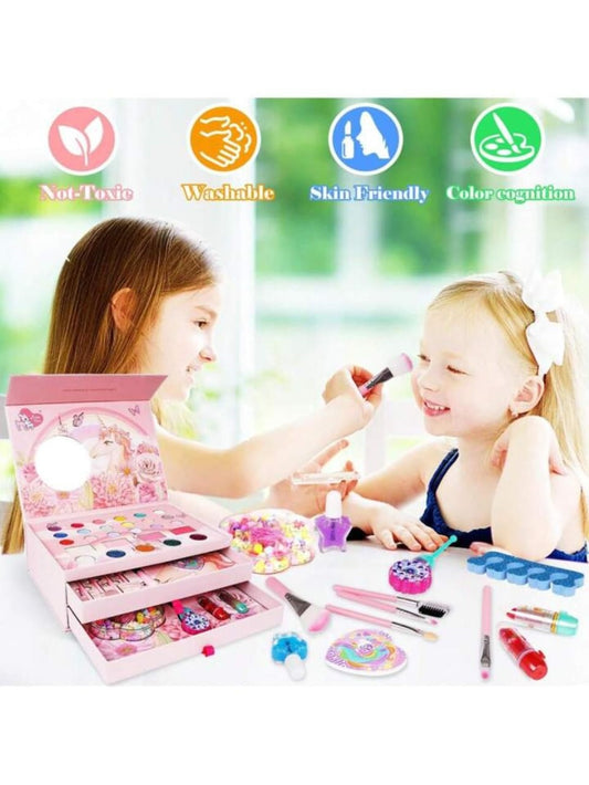 Kids Girls Makeup Kit Real Cosmetics Set