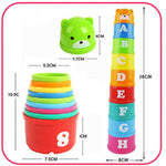 9pcs Piles Cup Colorful Baby Toy