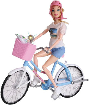 Doll with Bicycle Playset