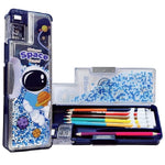Space Theme Pencil Box with Sharpener