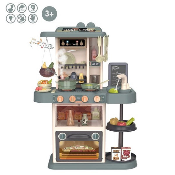 Role Kitchen Playset with Real Cooking and Water Boiling Sounds