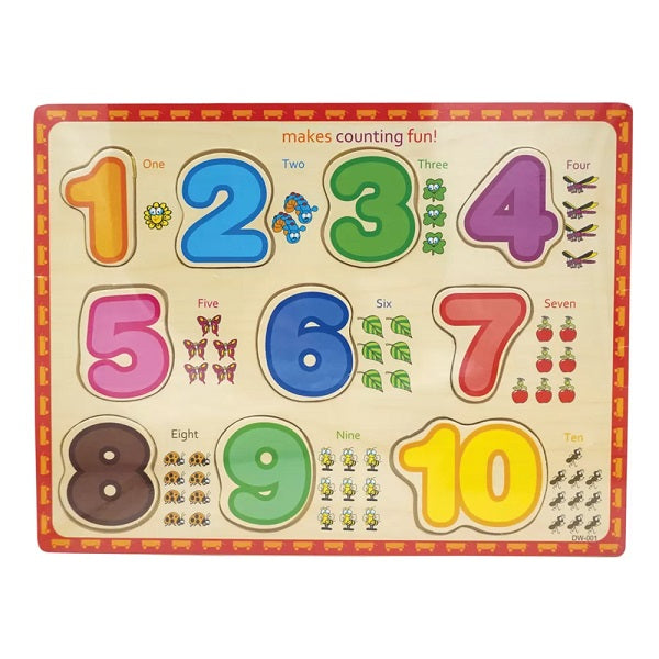 Wooden Puzzle Board – Numbers