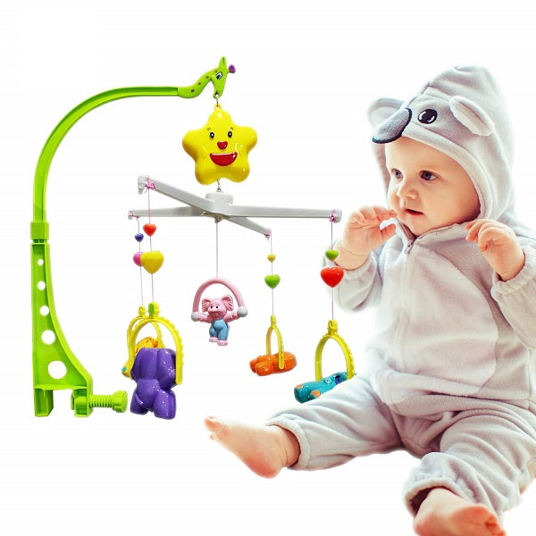 Musical Baby Crib cot Rotating Rattle Set