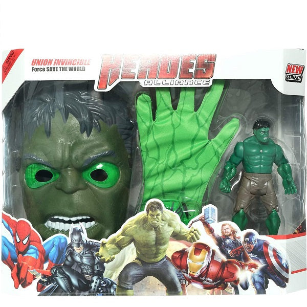 Hulk Figure with Mask and Gloves