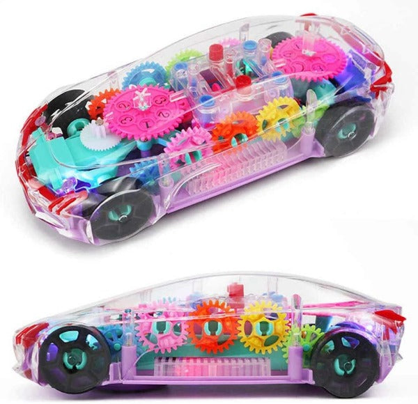 Concept Musical and 3D Lights Kids Transparent Car