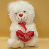 Bear With Wishes Heart Size 10"