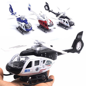 Helicopter Pull Back LED Music Model Toy