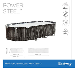 Power Steel Oval Pool Set