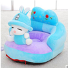 Baby's Cute Blue Animal Cartoon Plush Toys Support Chair Infant Learning To Sit Removable & Washable Baby Soft Seats Sofa