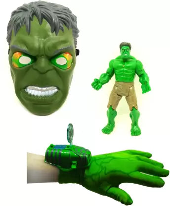 Hulk Figure with Mask and Gloves