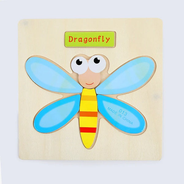 Wooden Dragonfly Puzzle Game