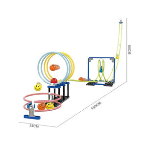 Ball Run Space Rail Building Blocks Play Set