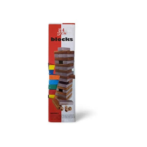 Colorful Rainbow Wooden Dominoes Toy Stacking Building Block Game