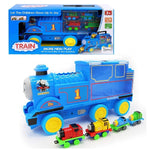 Train Engine Toy with Mini Pull Back Alloy Car
