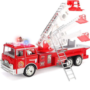 Fire Engine Truck Kids Toy with Extending Ladder & Lights & Siren Sounds