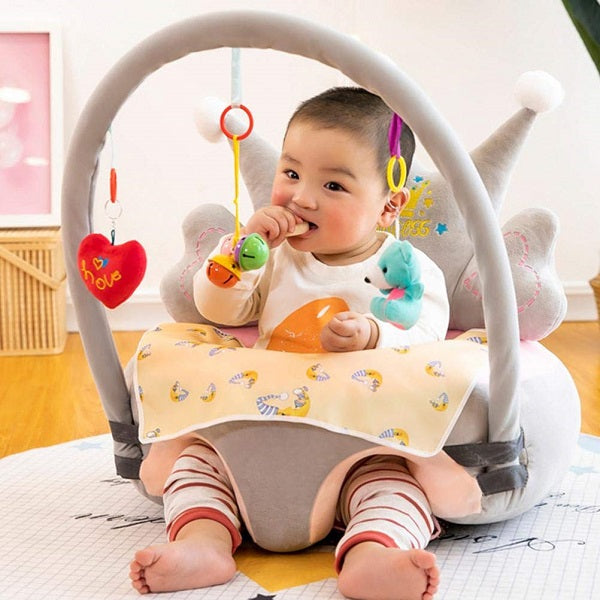 Cute Cartoon Infant Learning Chair with Toys