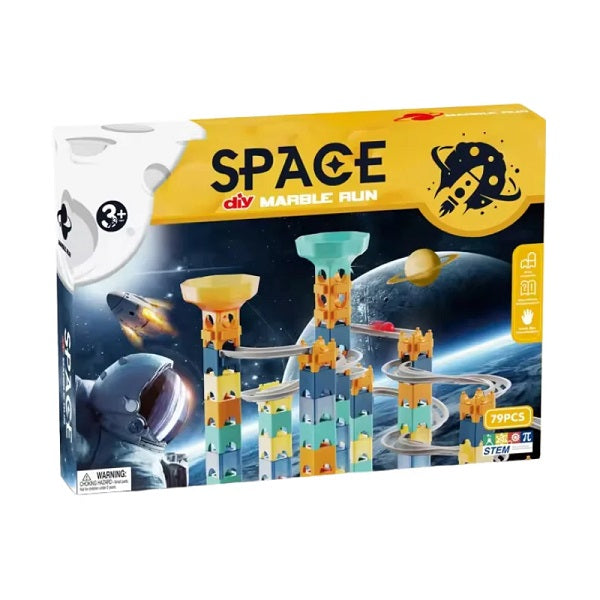 Space Diy Marble Run Game For Kids