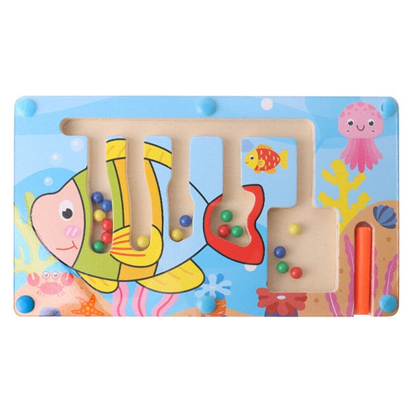 Game Wooden Puzzle Activity Board (Fish)