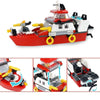 BRICK STORY City Fire Rescue Boat Building Block Set