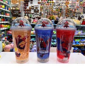 Fancy Straw Glass Spiderman