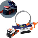 Curved Ejection Truck Transport Toy With 2 Cars For Kids