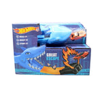 Hot Wheels Great Shark Car Flying Escape Track Toy Set