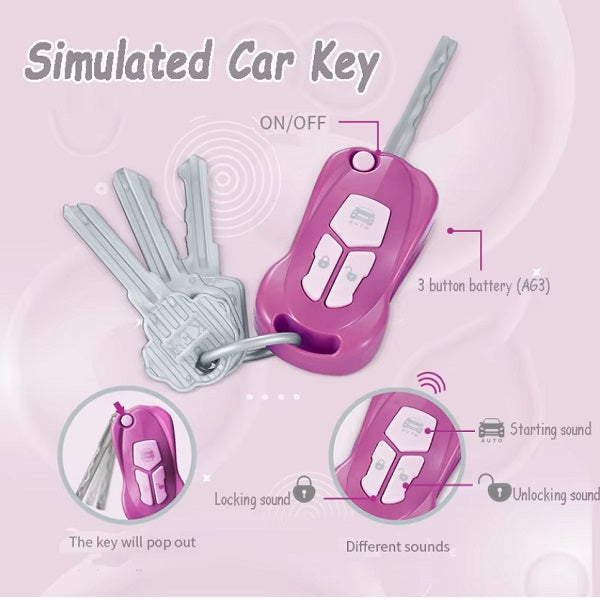 Makeup Toy Set For Girls- Handbag Mobile Phone Car Key Comb