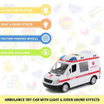 Ambulance Toy Car with Light & Siren Sound Effects