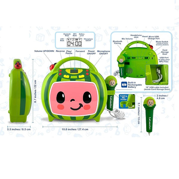 Coco-melon Speaker with Microphone for Kids