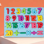 3D Wooden Number Puzzle Educational Learning Game