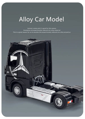 1:24 Alloy Trailer Truck Diecast Car Model