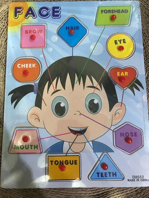 Educational Wooden Face Puzzle