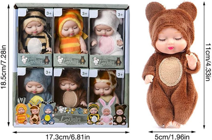 6 Mini Reborn Dolls
