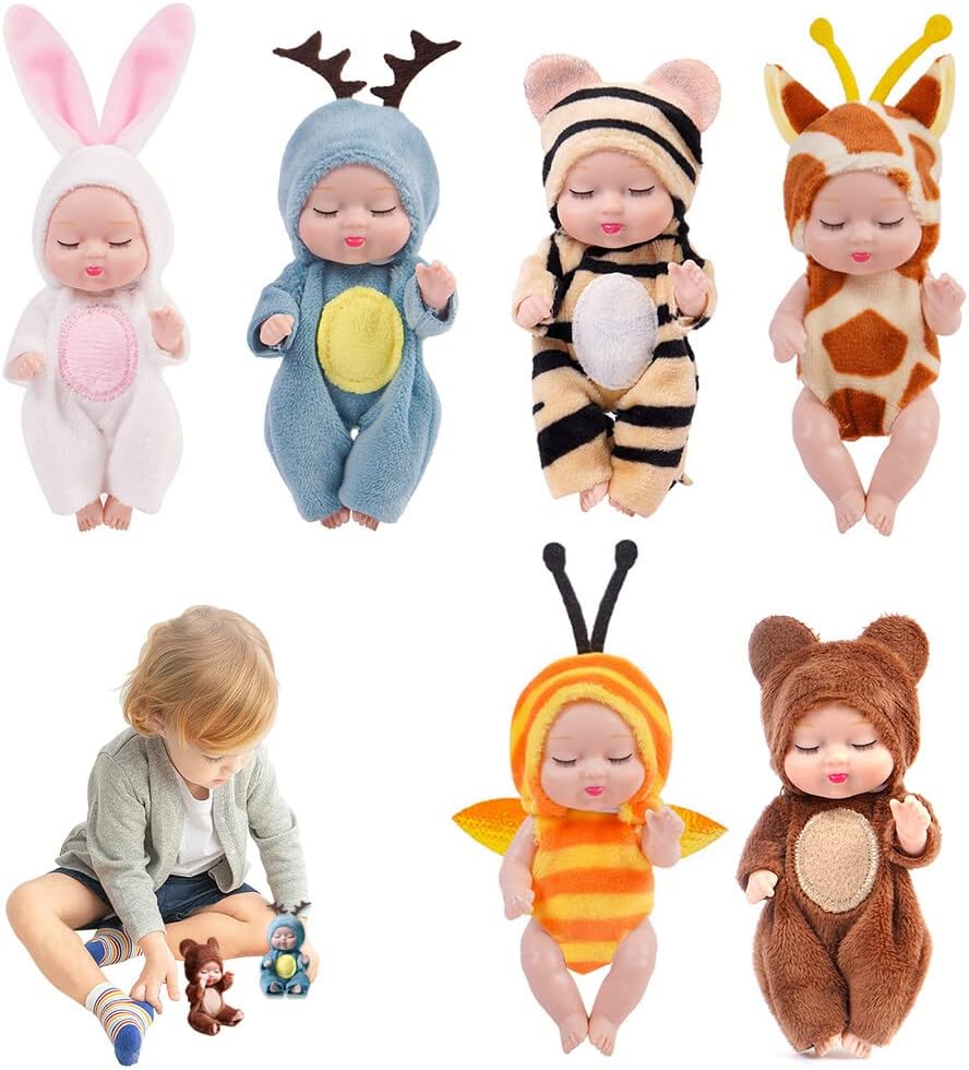 6 Mini Reborn Dolls