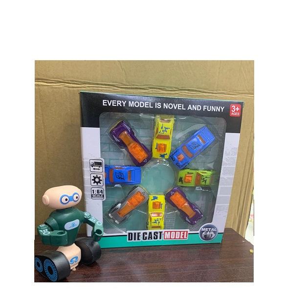 Pack of 8 Metal Cars