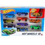 Hot Wheels Set of 10 Toy Cars & Trucks in 1:64 Scale