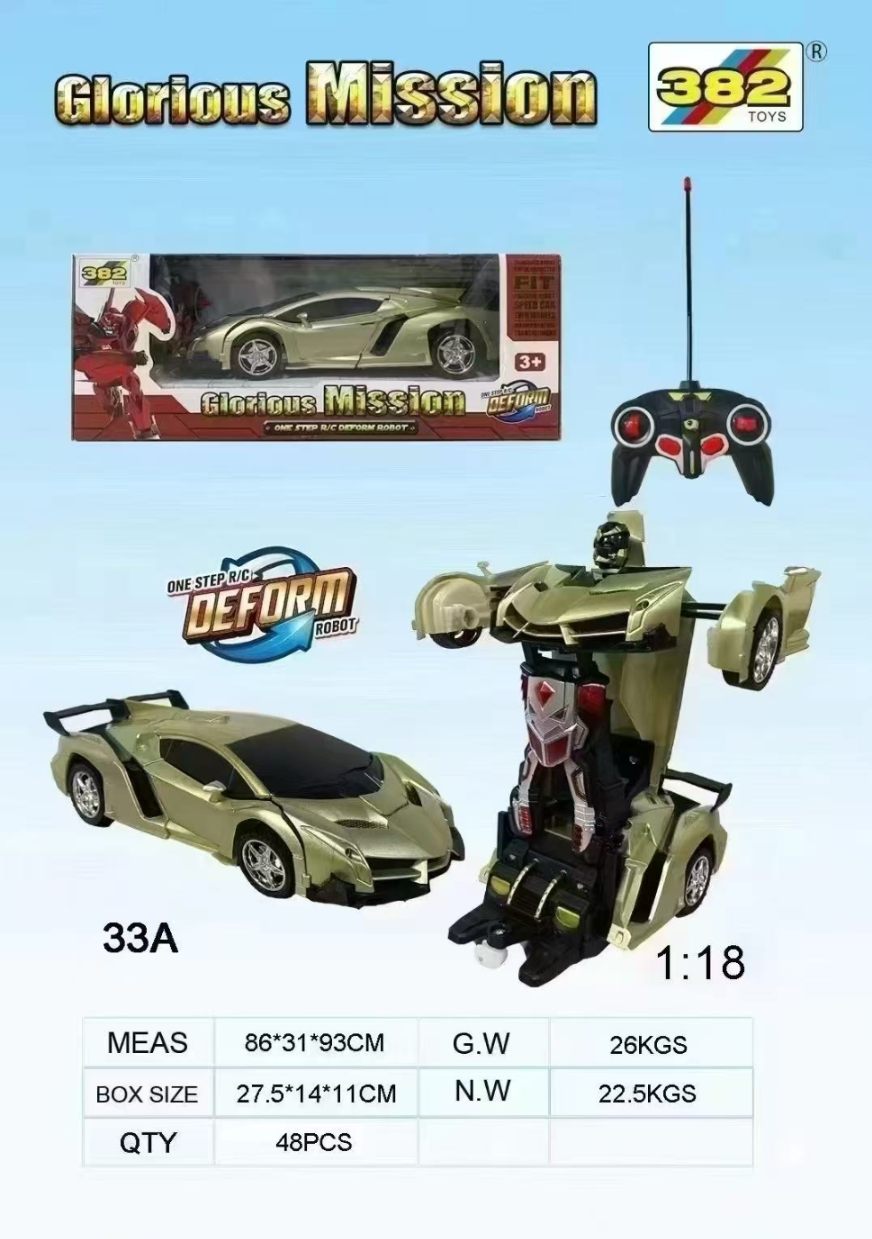 Remote Control Car Transforming Robot
