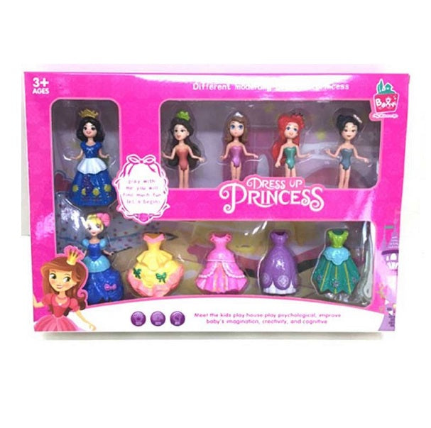 Princess Dress Up Figures Set