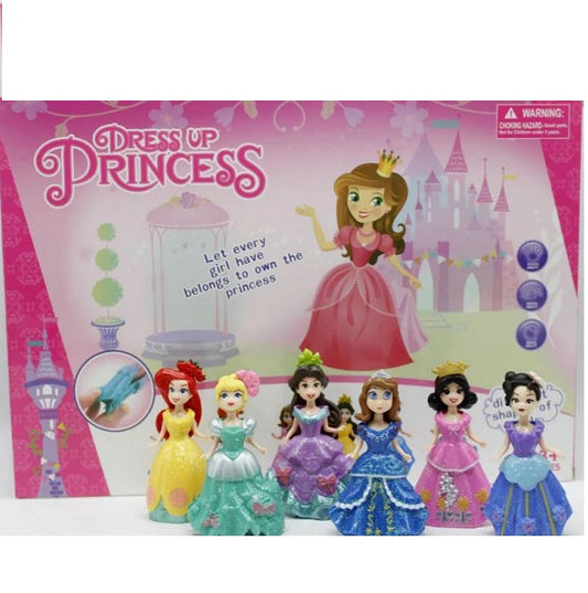 Princess Dress Up Figures Set