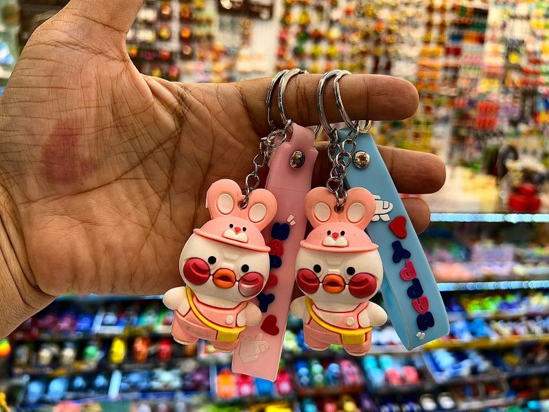 Cartoon Rubber Keychain