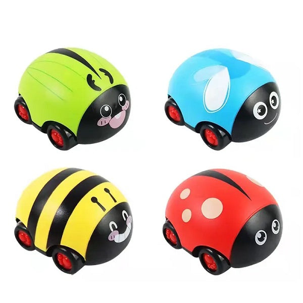 4 pieces cartoon race car