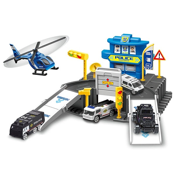 Police Station Track Set Construction Toy