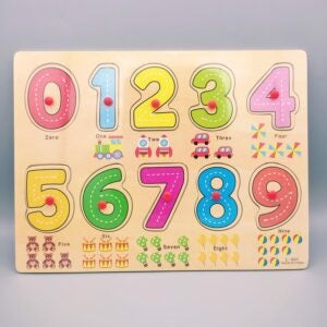 Wooden Puzzle Board – Numbers