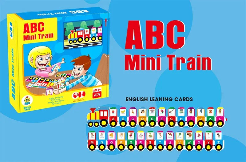 English Learning Card ABC Mini Train Puzzle Board Game