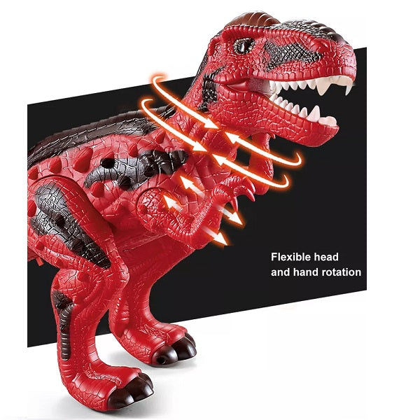 Electric T-Rex Dinosaur Toy with Simulated Fire from LED Light Up