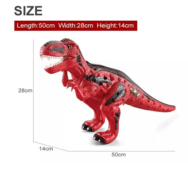 Electric T-Rex Dinosaur Toy with Simulated Fire from LED Light Up