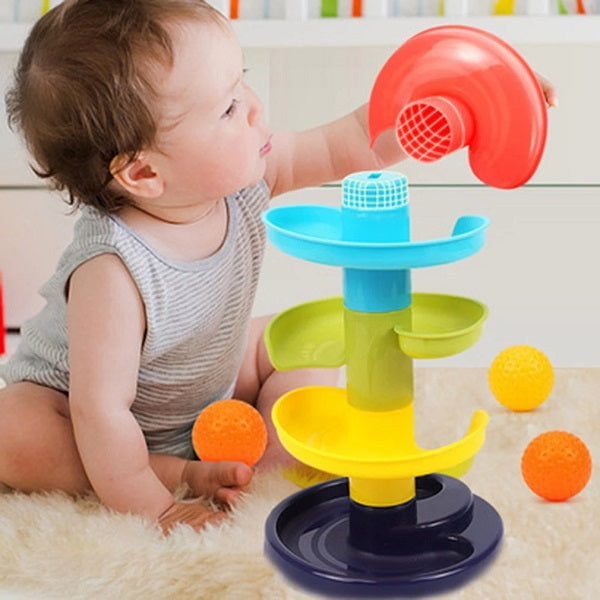 Rolling Ball Baby Gliding Tower Assembly Toy