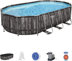 Power Steel Oval Pool Set